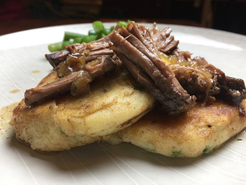 Potato Pancakes With Pot Roast (Arkansas Democrat-Gazette/Kelly Brant)