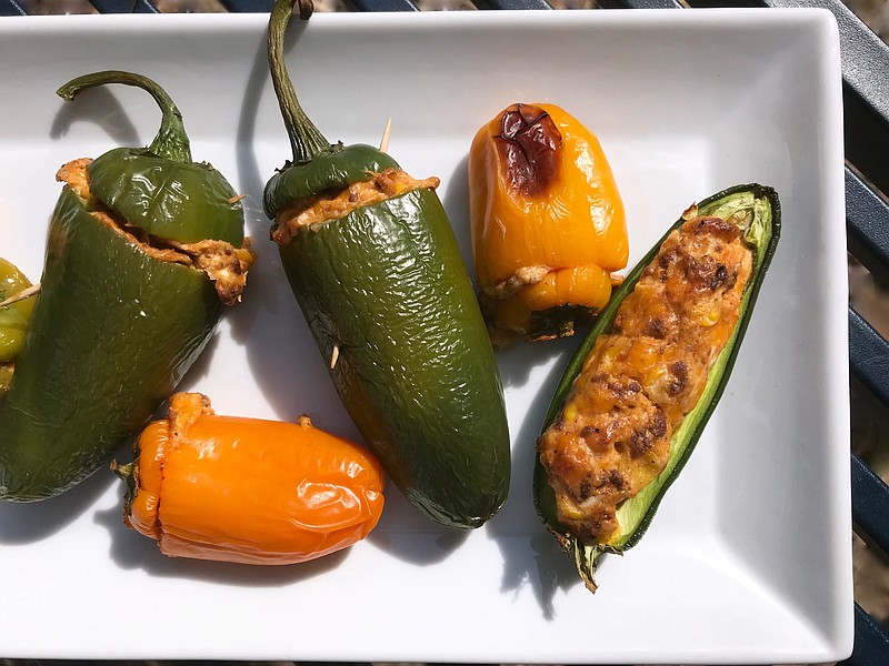 Assorted stuffed peppers (Arkansas Democrat-Gazette/Kelly Brant)