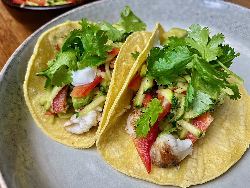 Fish Tacos With Zucchini-Avocado Slaw 
(Arkansas Democrat-Gazette/Kelly Brant)