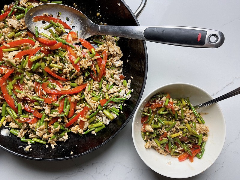 Turkey and Asparagus Stir Fry (Arkansas Democrat-Gazette/Kelly Brant)