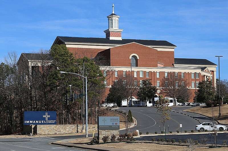 Immanuel Baptist Church at 501 N. Shackleford Rd. in Little Rock on Tuesday, Dec. 19, 2023. (Arkansas Democrat-Gazette/Kyle McDaniel)