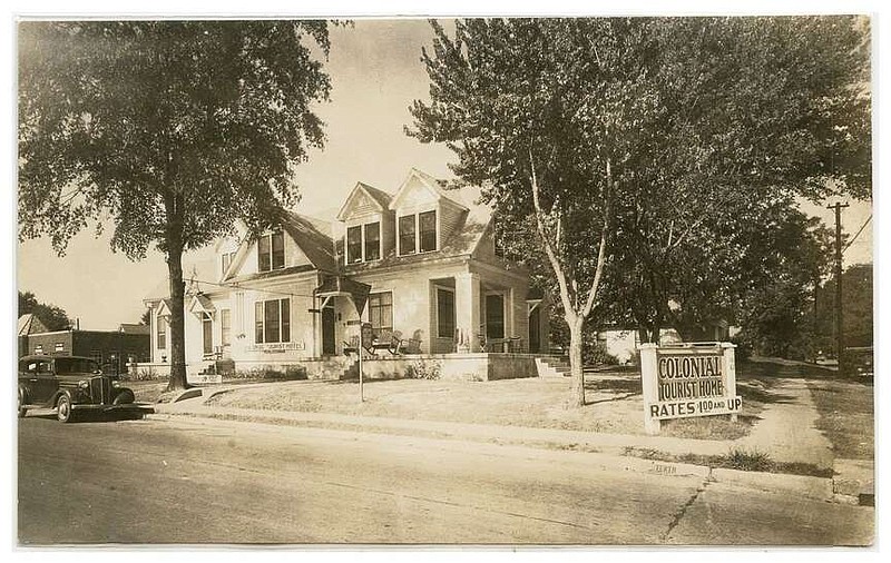 Arkadelphia, circa 1940: U.S. 67 was paved in the mid 1930s and soon enterprises opened to serve the flow of motorists. One such was the Colonial Tourist Home whose sign promised “Rates $1 and UP.”

Send questions or comments to Arkansas Postcard Past, P.O. Box 2221, Little Rock, AR 72203