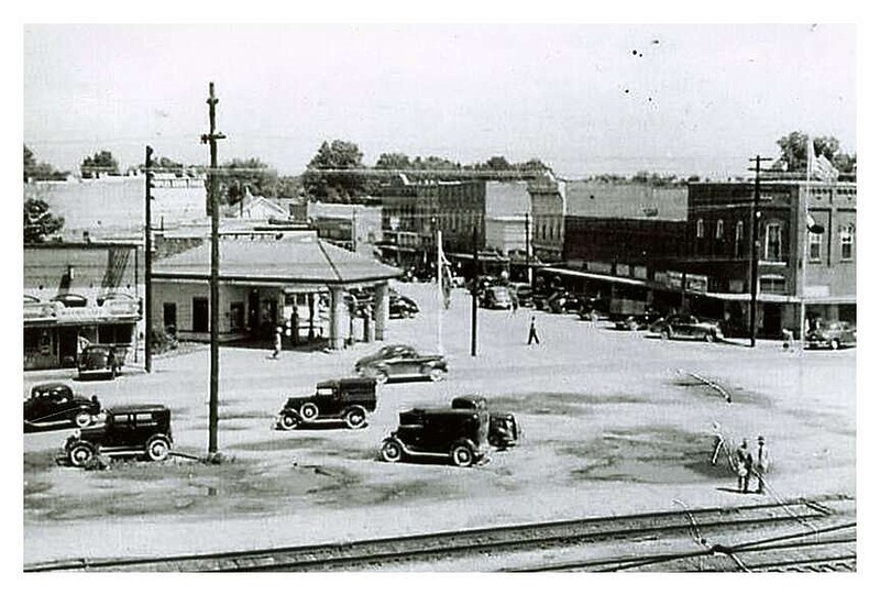 Beebe, circa 1940: Today Beebe's downtown is bypassed by a freeway, but when the photo was made the commerce was all down and around Main Street near the railroad passing, stopping at the local depot. The gas station in the center was positioned to catch traffic from any direction.

Send questions or comments to Arkansas Postcard Past, P.O. Box 2221, Little Rock, AR 72203