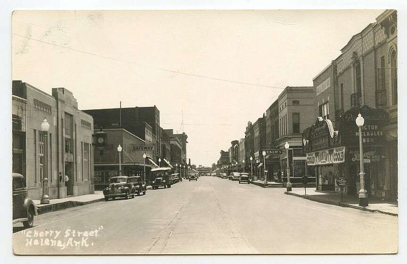 Helena, circa 1940: Cherry Street was the vibrant heart of the Phillips County seat at the time. To the right, the local movie theater was playing a Victor McLaglen movie. Much of this historic street is vacant today and in need of restoration.

Send questions or comments to Arkansas Postcard Past, P.O. Box 2221, Little Rock, AR 72203