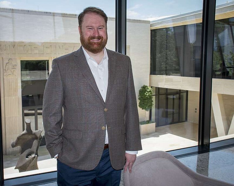 Spencer Jansen, deputy director of the Arkansas Museum of Fine Arts, is spearheading “Delta Table,” a members-only dinner Aug. 10 in the museum's Cultural Living Room, marking the approaching closing date (Aug. 25) for the “Delta Triennial” exhibition.

(Arkansas Democrat-Gazette/Cary Jenkins)