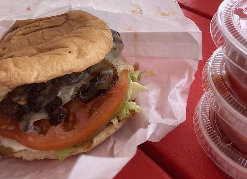 This Mushroom Swiss Burger at Kream Kastle near Lonsdale was not quite fast but it quickly became a favorite. (Arkansas Democrat-Gazette/Kimberly Dishongh)