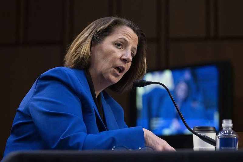 FILE - Deputy Attorney General Lisa Monaco testifies during a hearing, April 19, 2023, on Capitol Hill in Washington. The Justice Department is committed to sharing with social media companies information that it picks up about efforts by foreign governments to influence this year's elections, according to a speech being given by Monaco, Friday, August. 2, 2024. Monaco will say that though it's up to companies to decide what if any action to take, the department will continue to provide them with “actionable intelligence” so they can make decisions about foreign threats on their platforms. (AP Photo/Manuel Balce Ceneta, File)