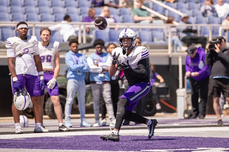 Wide receiver Malachi Henry and the University of Central Arkansas football team hit the field Thursday for their first practice this fall. Henry, of Van Buren, is set on finding what he brings to the Bears as a redshirt freshman. “For me, it’s really just finding my role and where I fit in,” Henry said.
(UCA Athletics/Jhude Dizon)