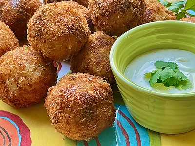 Jalapeno-Cheddar Fried Rice Balls (Arancini)