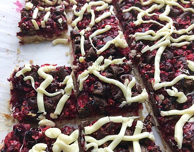 Double Chocolate Cranberry Bars