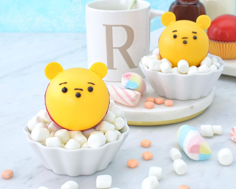 Make your own Winnie the Pooh hot-cocoa bomb with the help of Roxie Star, creator of RoxStarBakes on YouTube and Instagram. (Courtesy Roxie Star/TNS)