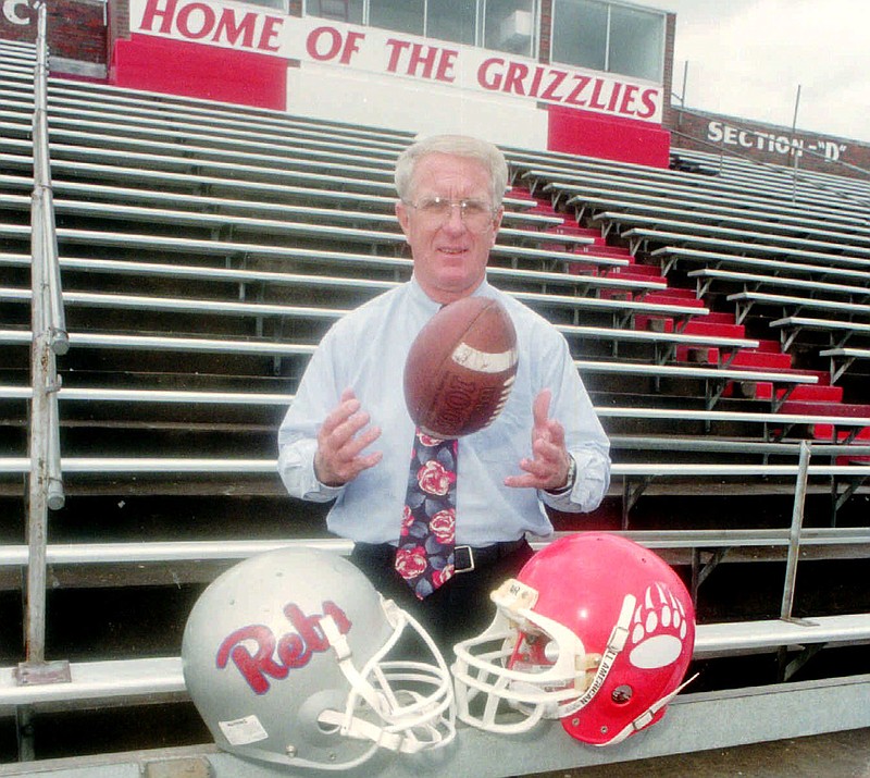 Jim Roland (sp) of the Fort Smith School District is preparing for the Northside vs. Southside game this Friday Photo taken in the Stadium at Northside on  Wednesday, Nov., 1, 1995.(Arkansas Democrat-Gazette/FILE PHOTO)