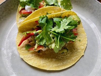 Fish Tacos With Zucchini-Avocado Slaw