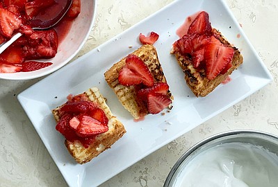 Toasted Angel Food Strawberry Shortcake